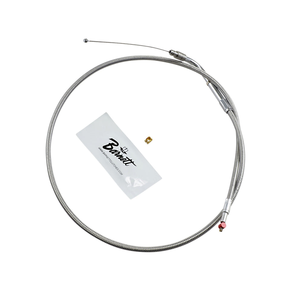BARNETT - STAINLESS STEEL THROTTLE CABLE - DYNA/FXR/SOFTAIL