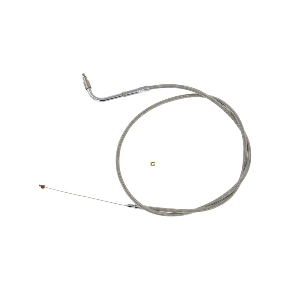 BARNETT - STAINLESS STEEL THROTTLE CABLE - +6" - DYNA/FXR/SOFTAIL