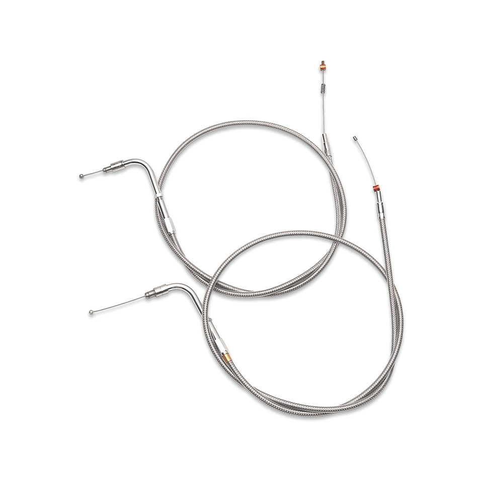 BARNETT - STAINLESS STEEL IDLE CABLE - +6" - '96-'01 TOURING
