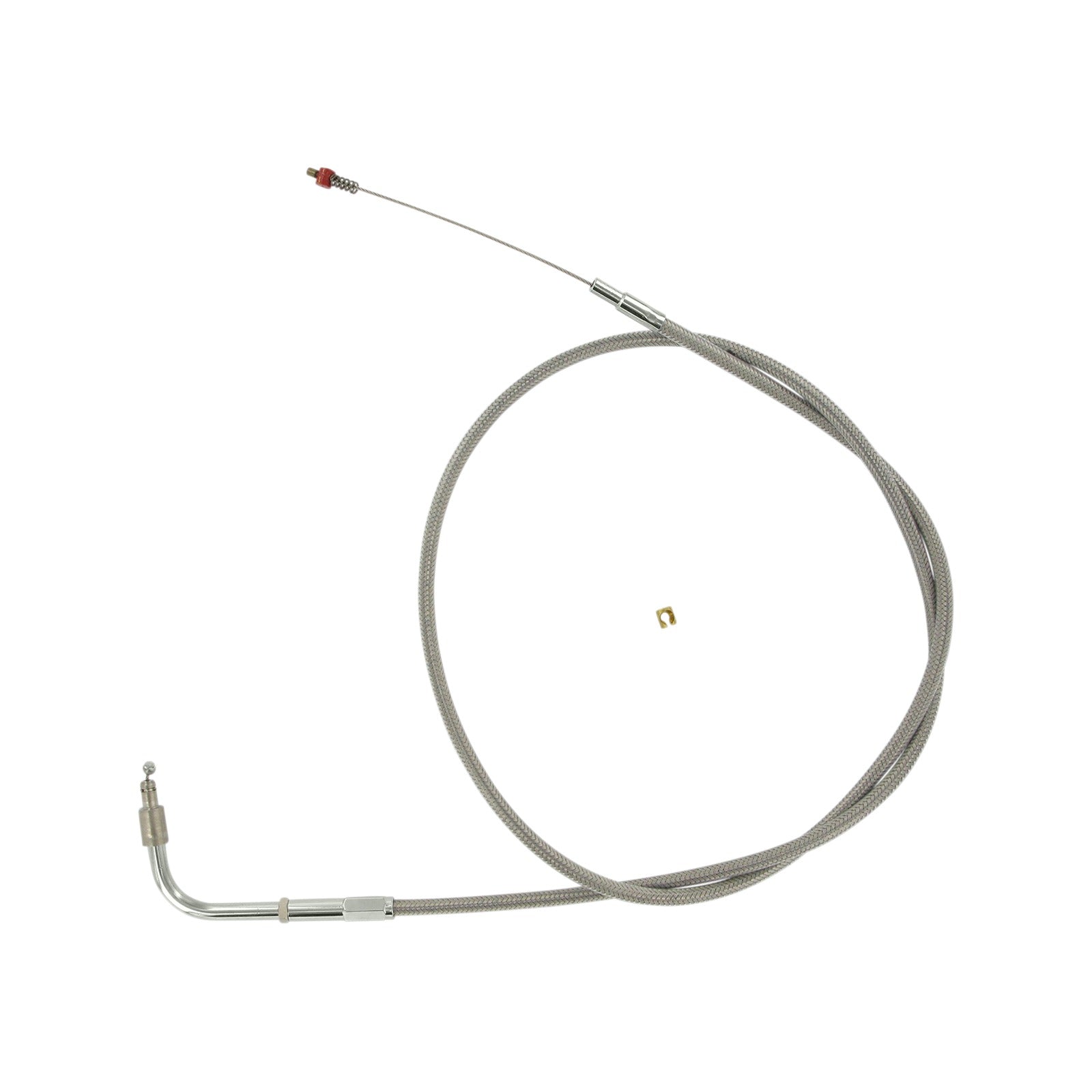 BARNETT - STAINLESS STEEL IDLE CABLE - +6" - DYNA/FXR/SOFTAIL