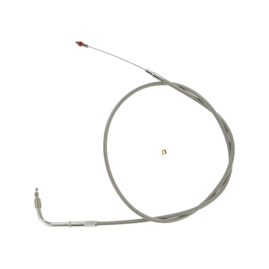 BARNETT - STAINLESS STEEL IDLE CABLE - +6" - DYNA/FXR/SOFTAIL
