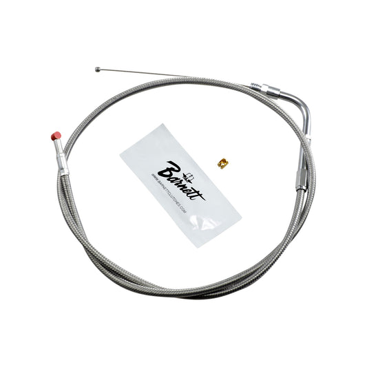 BARNETT - STAINLESS STEEL THROTTLE CABLE - DYNA/FXR/SOFTAIL
