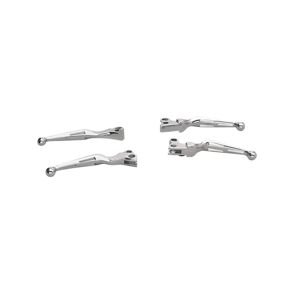 DRAG SPECIALTIES - SLOTTED WIDE BLADE LEVER SET - CHROME