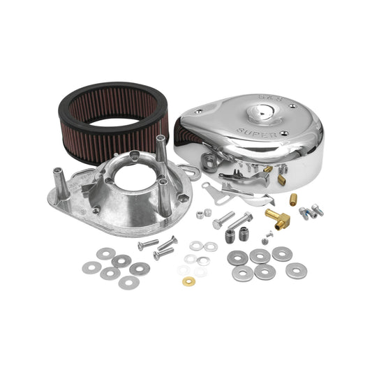 S&S CYCLE - TEARDROP AIR CLEANER KIT - CHROME