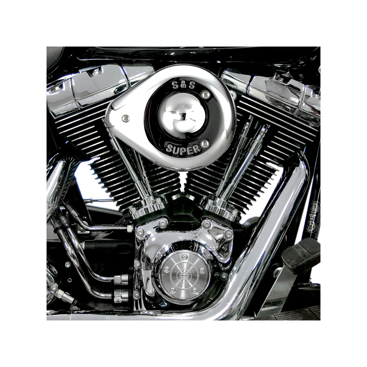 S&S CYCLE - TEARDROP AIR CLEANER KIT - CHROME