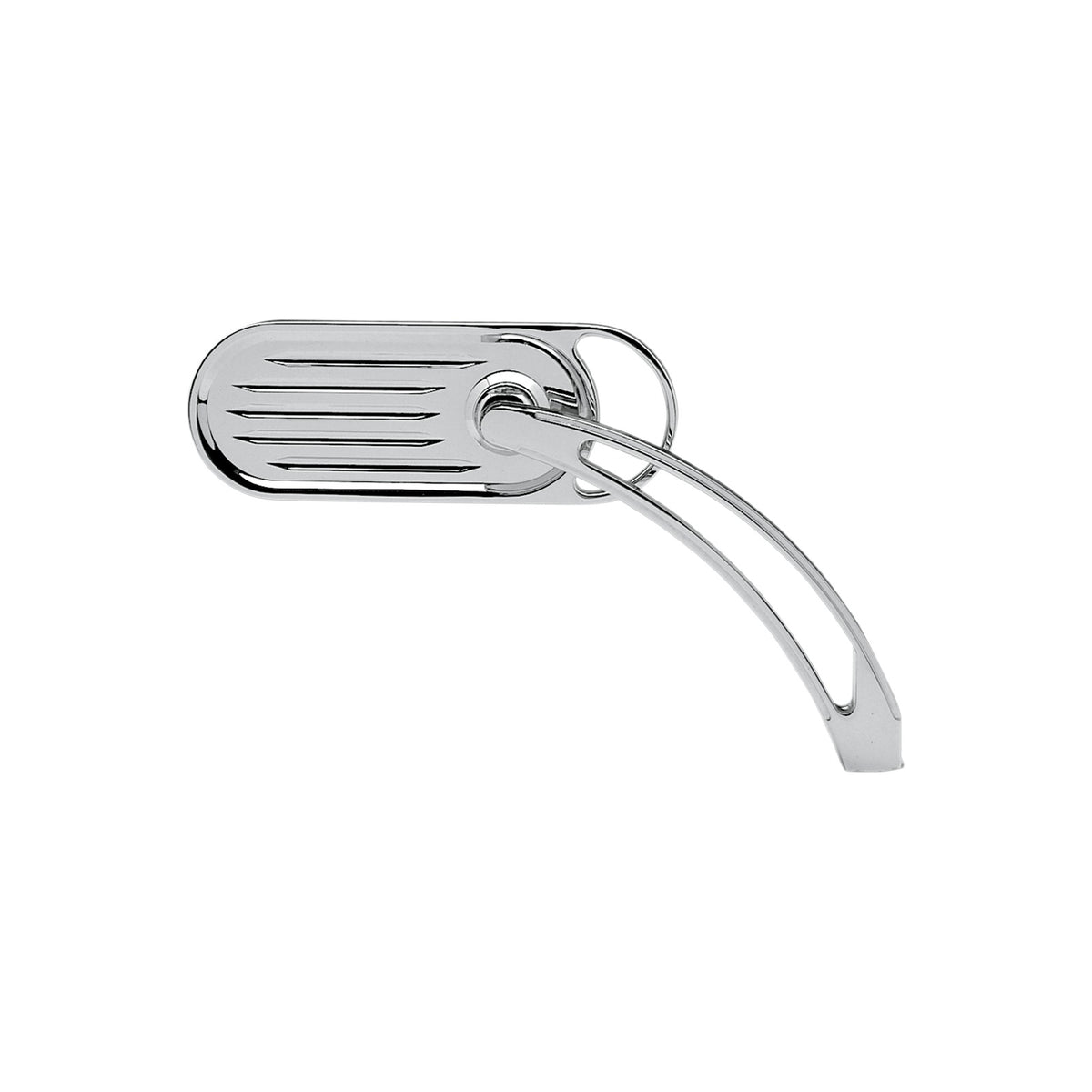 ARLEN NESS - MIRROR - SIDE VIEW - GROOVED SLINGSHOT - OVAL - CHROME