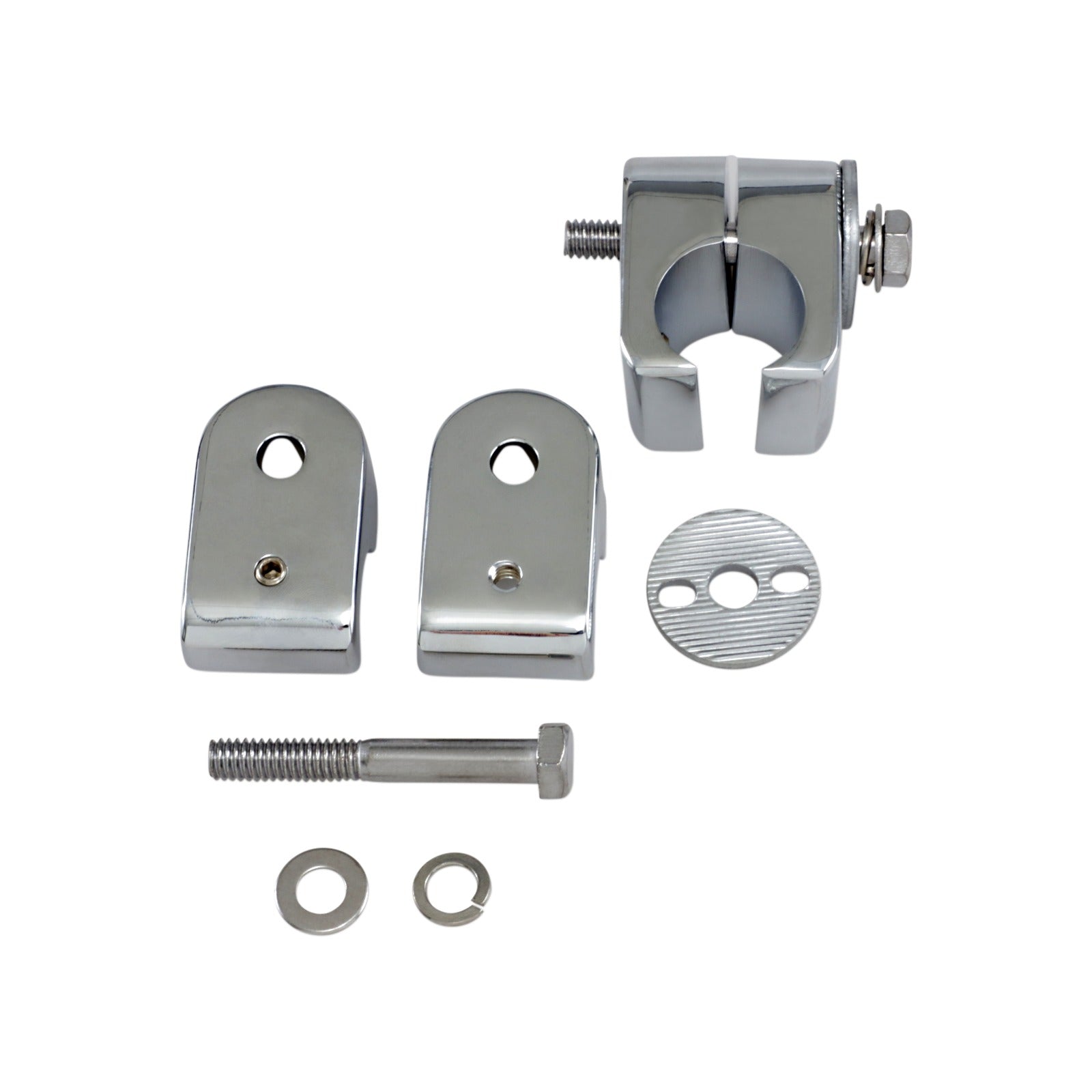 DRAG SPECIALTIES - UNIVERSAL ENGINE GUARD CLAMPS - CHROME - 1"