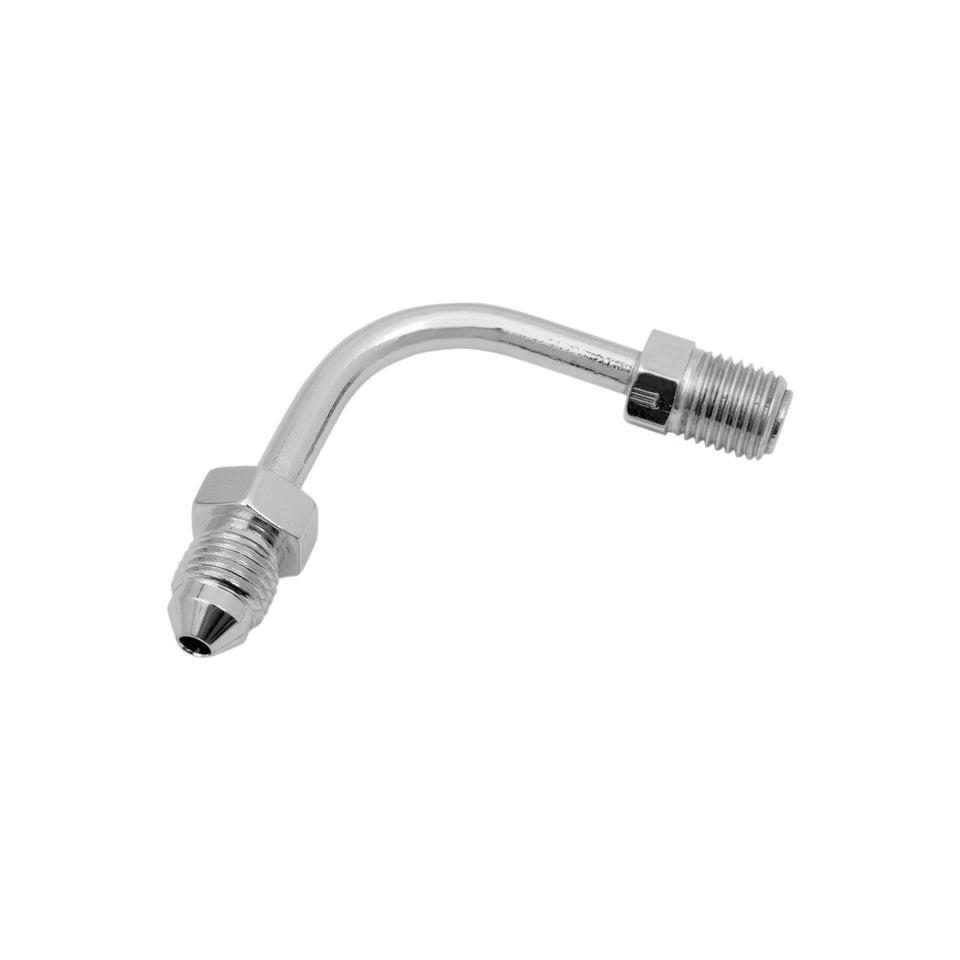 DRAG SPECIALTIES - #3 MALE FITTING - 3/8-24 INVERTED FLARE - 90 DEGREES - SHORT