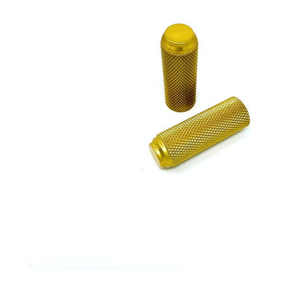 DMR BLACK, GOLD, POLISHED KNURLED TOE PEGS