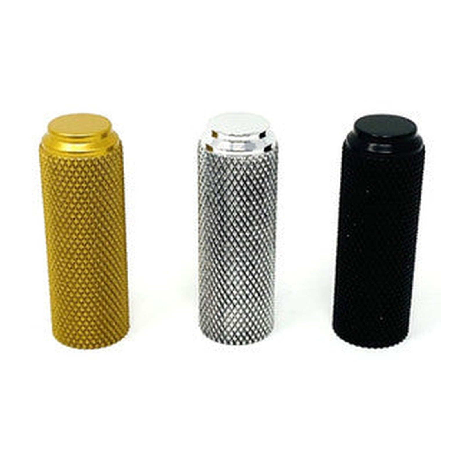 DMR BLACK, GOLD, POLISHED KNURLED TOE PEGS