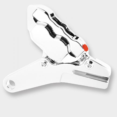 HAWG HALTERS INC - 4 PIST REAR CALIPER KIT CHROME 25MM FLT 08-UP