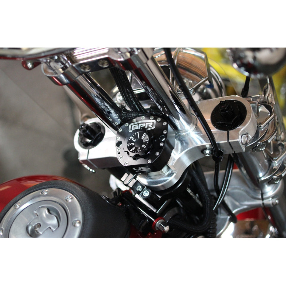GPR V5-S Steering Stabilizer Kit for Harley-Davidson Super Glide (FXD) and Super Glide Custom (FXDC)