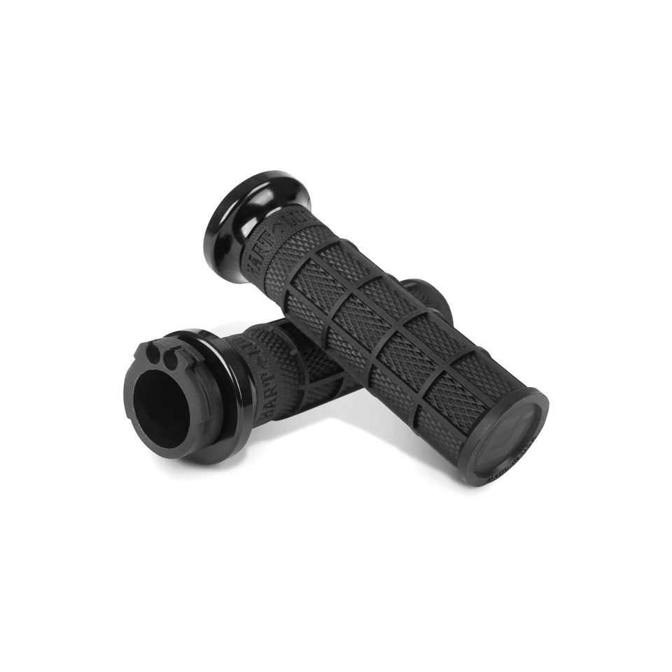 KRAUS - V-TWIN CABLE LOCK-ON HART-LUCK WAFFLE GRIP SET